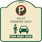 Signmission Valet Parking Tow Away Zone W/ Car Graphic Heavy-Gauge Aluminum Sign, 18" x 18", TG-1818-22761 A-DES-TG-1818-22761 - alternate 1